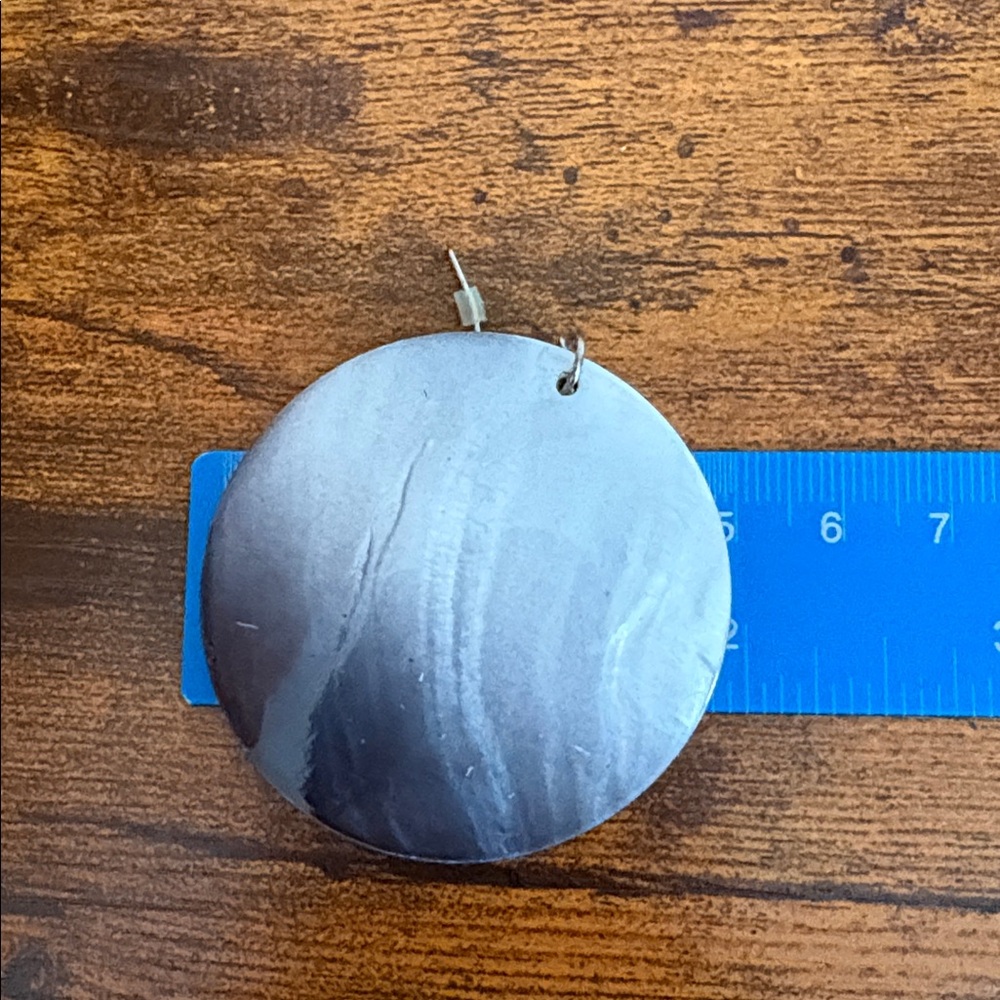 Abalone Shell Round Earrings - image 2